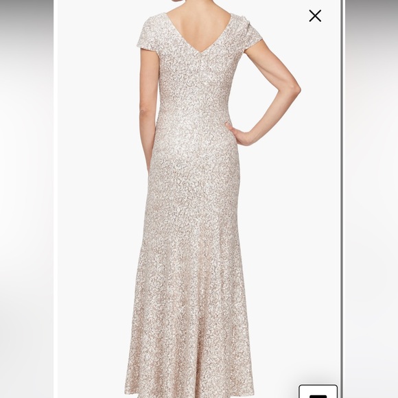 Alex Evenings Gold Sequined Dress - Picture 2 of 6